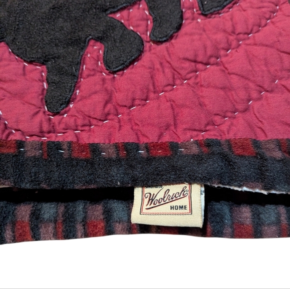 Woolrich Quilt Covers Bear Patchwork Twin Cabin Cottagecore - Picture 3 of 8